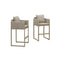 PURPLE LEAF Outdoor Bar Stools Set of 2 Modern Olefin Weaving Bar Chairs with Backrest Pillow for Patio, Poolside or Indoor