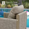 PURPLE LEAF Outdoor Bar Stools Set of 2 Modern Olefin Weaving Bar Chairs with Backrest Pillow for Patio, Poolside or Indoor