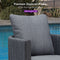 PURPLE LEAF Outdoor Bar Stools Set of 2 Modern Olefin Weaving Bar Chairs with Backrest Pillow for Patio, Poolside or Indoor