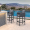 PURPLE LEAF Outdoor Bar Stools Set of 2 Modern Olefin Weaving Bar Chairs with Backrest Pillow for Patio, Poolside or Indoor