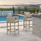PURPLE LEAF Outdoor Bar Stools Set of 2 Modern Olefin Weaving Bar Chairs with Backrest Pillow for Patio, Poolside or Indoor