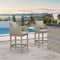 PURPLE LEAF Outdoor Bar Stools Set of 2 Modern Olefin Weaving Bar Chairs with Backrest Pillow for Patio, Poolside or Indoor