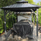 PURPLE LEAF Grey Hardtop Gazebo with Heavy Duty Galvanized Steel Double Roof with Netting and Curtains