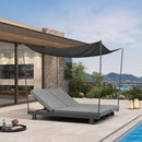 PURPLE LEAF Outdoor Daybed for Patio,  Poolside Chaise Lounge Bed with Cushion, Olefin Blend Fabric, Aluminum Frame Sunbed with Side Table for Deck and Backyard