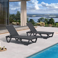 PURPLE LEAF Outdoor Chaise Lounge Patio Chair 5 Positions Adjustable Aluminum Frame with Textilene Seat Lightweight and Durable Pool Chaise Lounge for Patio Poolside Beach Yard