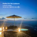 PURPLE LEAF Semi-Auto Outdoor Market Table Umbrella with Heavy-Duty Fabric