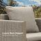 PURPLE LEAF Sanori Patio Dining Set Modern Large Weather-Resistant Table and Aluminum Chairs with Cushions for Garden Beige