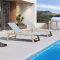 PURPLE LEAF Extra Large Patio Chaise Lounge French Outdoor Wicker Lounger Matte Teak Aluminum Frame 771LBS Capacity PE Rattan Adjustable Backrest for Pool Garden Beach Backyard