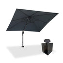 PURPLE LEAF Pool Umbrella Outdoor Cantilever Umbrella with In-ground Base
