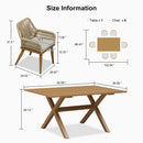 PURPLE LEAF Outdoor Dining Set All-Weather PE Rattan Outdoor Patio Furniture Set with Aluminum Frame