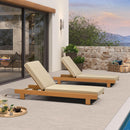 PURPLE LEAF Outdoor Daybed for Patio,  Poolside Chaise Lounge Bed with Cushion, Olefin Blend Fabric, Aluminum Frame Sunbed with Side Table for Deck and Backyard