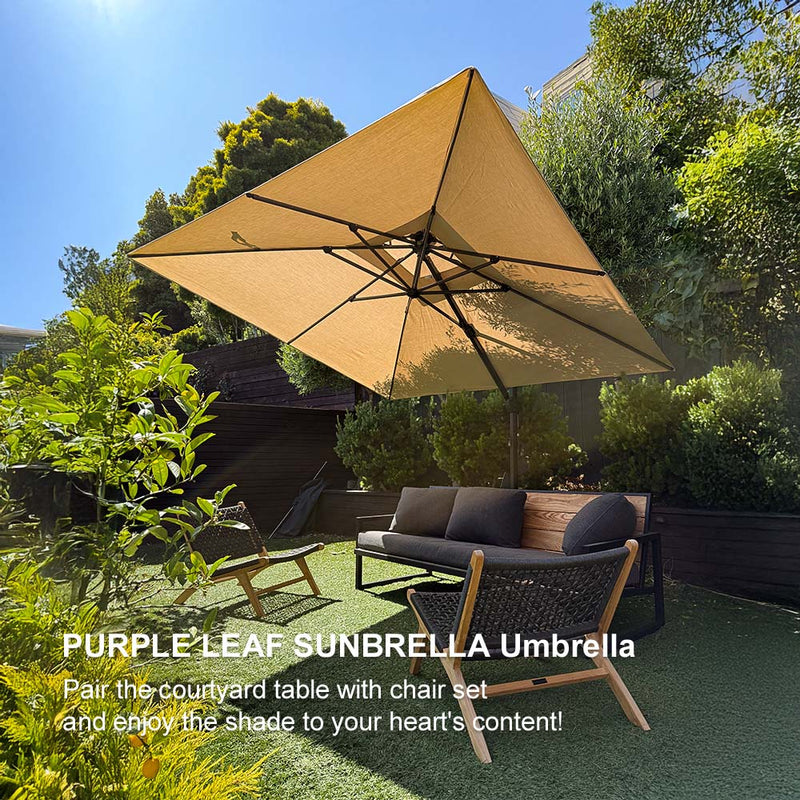 PURPLE LEAF Premium Patio Umbrella Classic SUNBRELLA Cantilever Umbrellas