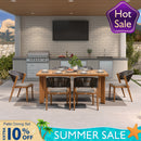 PURPLE LEAF 7 / 9 / 11 pcs Outdoor Dining Set Patio Dining Furniture for Lawn Backyard Deck Brown