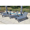 PURPLE LEAF Outdoor Chaise Lounge with Wheels Patio Lounge Chair Recliner
