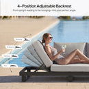 PURPLE LEAF Milan Modular Outdoor Sectional with Olefin Cushions and Slot-In Backrests for Porch Backyard