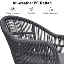 PURPLE LEAF 7/9/11 Pieces Patio Dining Set with Weather-Resistant Dining Table and Chairs Wicker Patio Table Set with Comfortable Cushion for Deck, Garden, Kitchen, Grey