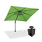PURPLE LEAF Pool Umbrella Outdoor Cantilever Umbrella with In-ground Base