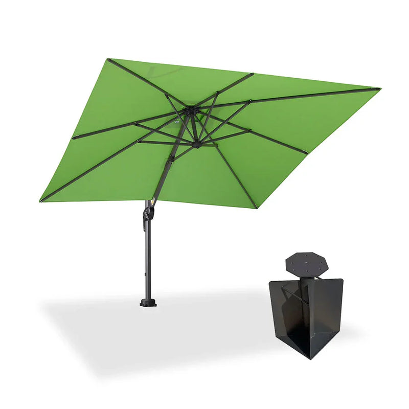 PURPLE LEAF Pool Umbrella Outdoor Cantilever Umbrella with In-ground Base
