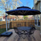 PURPLE LEAF Double Top 360 Degree Rotation 10 / 11 / 12 / 13 ft Round Outdoor Classic Umbrella - Purple Leaf Garden