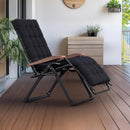 PURPLE LEAF Outdoor Reclining Chair Patio Zero Gravity Chaise Lounge Folding Chair with Removable Cushion Adjustable Headrest for Lawn Camping Beach Pool