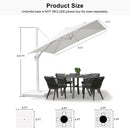 PURPLE LEAF White Outdoor Patio Umbrella Economical Large Patio Umbrellas