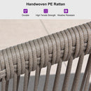 PURPLE LEAF 4-Piece Patio Conversation Set with All-Aluminum Frame, Handwoven Wicker Chairs, and High-Resilience Cushions for Patio Garden Balcony Poolside