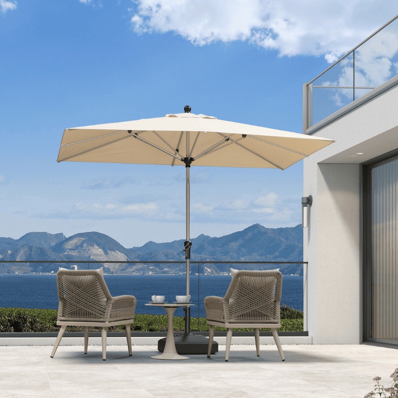 PURPLE LEAF Deluxe Aluminum Market Umbrella, Outdoor Table Umbrella for Patio, Porch