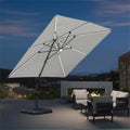 PURPLE LEAF LED Economical 10ft Patio Umbrellas Outdoor Umbrella with Lights - Purple Leaf Garden