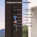 PURPLE LEAF Caesar Solar Louvered Pergola with LED Strip Lights and Control Panel Aluminum Outdoor Pergola with Adjustable Roof for Patio Deck Garden Yard Bronze