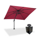 PURPLE LEAF Pool Umbrella Outdoor Cantilever Umbrella with In-ground Base