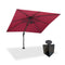 PURPLE LEAF Pool Umbrella Outdoor Cantilever Umbrella with In-ground Base