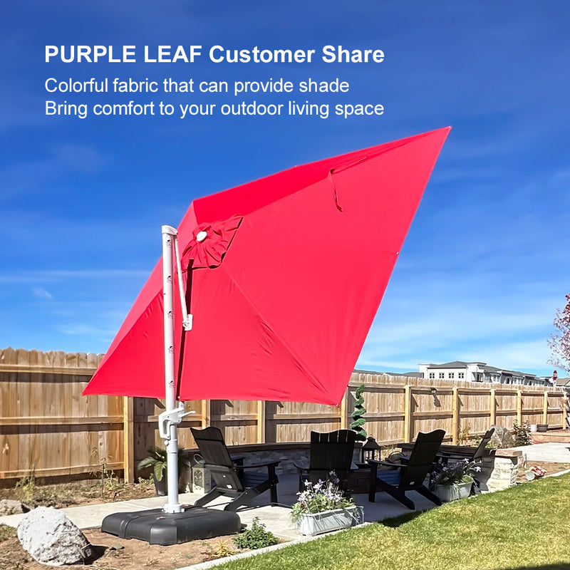 Clearance - PURPLE LEAF OPEN BOX White Outdoor Economical Patio Umbrellas