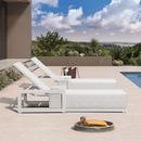 PURPLE LEAF Patio Lounge Chair Modern Outdoor Chaise Lounge with Adjustable Backrest Rattan Chaise Lounge Chairs for Pool Garden Backyard Beach