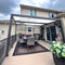 PURPLE LEAF Louvered Pergola Modern Grey Pergola with White Roof for Deck Backyard Garden
