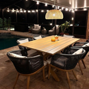 PURPLE LEAF Patio Dining Set for Garden Deck Wicker Table and Chairs Set