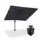 PURPLE LEAF Pool Umbrella Outdoor Cantilever Umbrella with In-ground Base