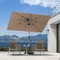 PURPLE LEAF Deluxe Aluminum Market Umbrella, Outdoor Table Umbrella for Patio, Porch