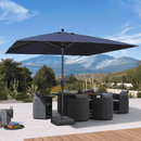 PURPLE LEAF Aluminum Outdoor Market Umbrella Patio Table Umbrella