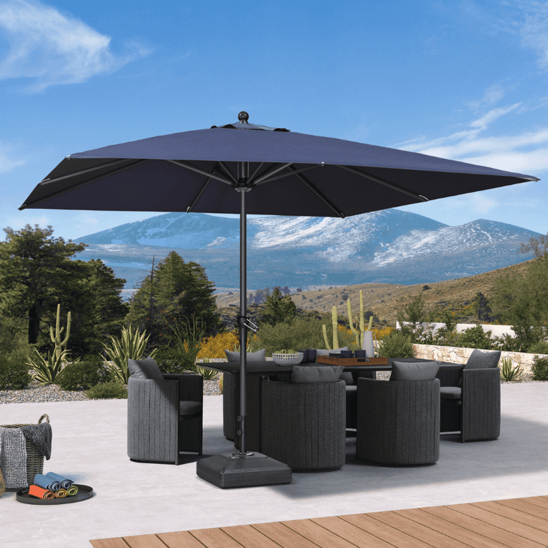 PURPLE LEAF Aluminum Outdoor Market Umbrella Patio Table Umbrella