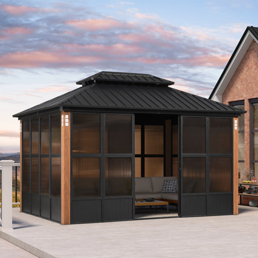 Sunroom Hardtop Gazebo | Luxurious Outdoor Living Space