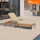 PURPLE LEAF Outdoor Chaise Lounge Patio Lounge Chair Recliner with Side Table and Cushion for Poolside Balcony Backyard