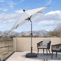 PURPLE LEAF Crank and Tilt Table Umbrella Outdoor Patio Market Umbrella with Visible Hand Crank System