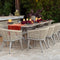 PURPLE LEAF 7/9/11 Pieces Outdoor Dining Set with Aluminium Table and Rattan Chairs, Champagne