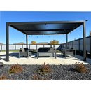 PURPLE LEAF Caesar Outdoor Louvered Pergola Patio Sun Shade Shelter with Adjustable Hardtop Patio Pergola Grey