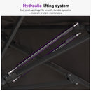 PURPLE LEAF Luxury Market Umbrella 1.9"/2.4"/3.1" Pole Commercial Hydraulic Semi-Automatic Umbrella