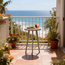 PURPLE LEAF Outdoor Bar Table Patio Dining Table Coffee Kitchen Breakfast Bistro Pub Bar Table for Patio Poolside