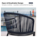 Clearance - PURPLE LEAF Outdoor Bar Stool Set of 2 Modern Rattan Bar Chairs with Woven Rope Back Wicker Patio Barstools for Indoor Kitchen Garden