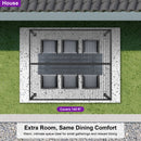 PURPLE LEAF Caesar Solar Louvered Pergola with LED Strip Lights and Control Panel Aluminum Outdoor Pergola with Adjustable Roof for Patio Deck Garden Yard Gray