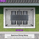 PURPLE LEAF Caesar Louvered Pergola with Yellow String Lights Patio Aluminum Pergola with Independent Adjustable Rainproof Roof Hardtop Pergola for Outdoor Deck Garden Yard