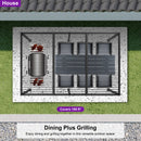 PURPLE LEAF Caesar Solar Louvered Pergola with LED Strip Lights and Control Panel Aluminum Outdoor Pergola with Adjustable Roof for Patio Deck Garden Yard Gray